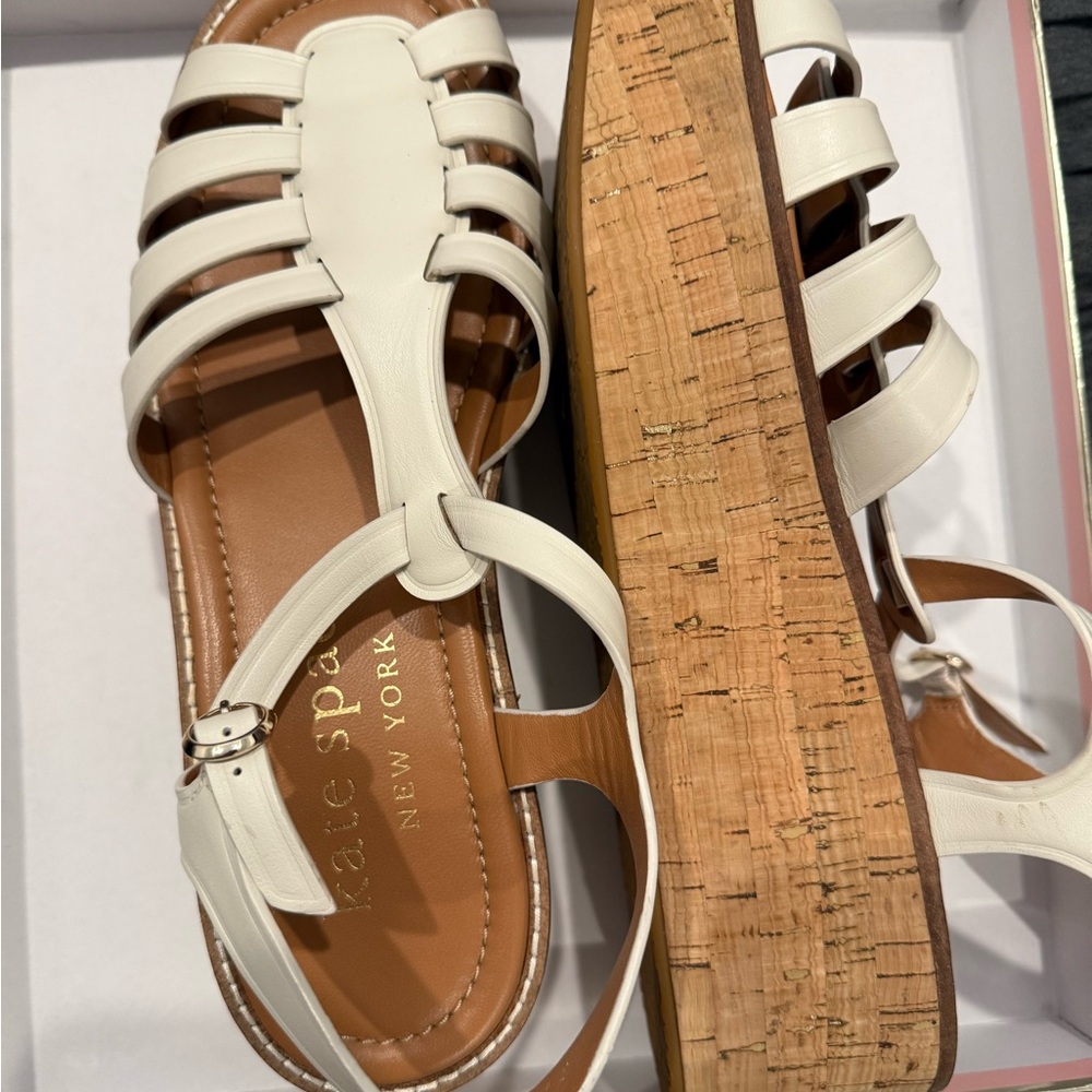 Kate Spade Parchment Wedge Sandals